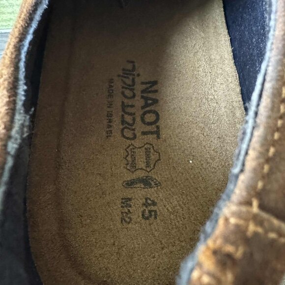 Naot Men\'s Magnate lace-up Wingtip Oxford Shoes size 12 in seal brown suede $200 main image 10